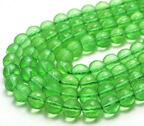 10MM MOLDAVITE Green Recycled SEA GLASSВ  Gemstone Rustic Round Loose Beads 15", Beading, Jewelry Making, DIY Crafting, Arts & Sewing by Perfect Beads Store