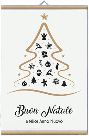 Immagini Scritta Buon Natale.Locandina Parete 30 X 20 Cm Scritta Buon Natale Felice Anno Nuovo Idea Regalo Amazon It Casa E Cucina