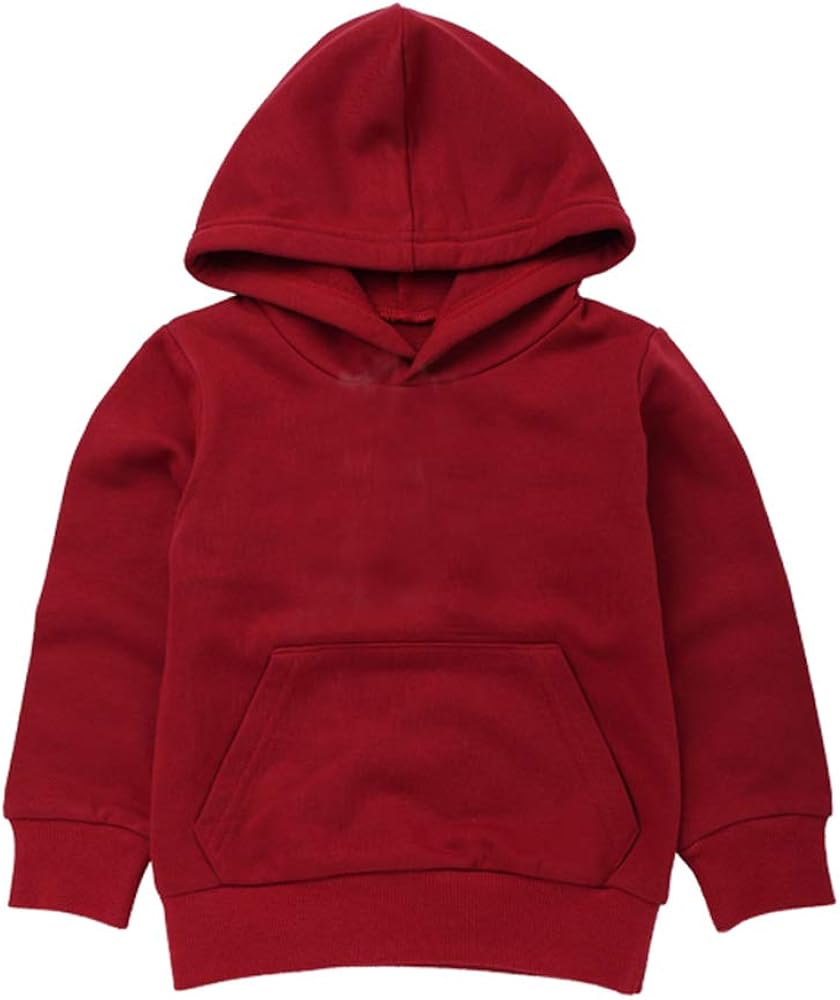 Toddler Kids Baby Boy Girl Long Sleeve Basic Solid Hoodie Pullover Sweatshirt Sports Tops with Pockets Outfits: Clothing