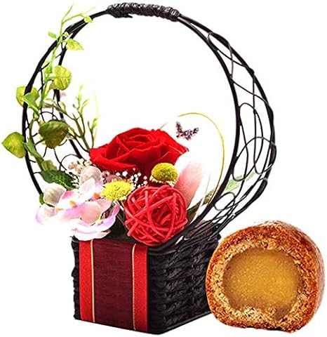 Amazon 誕生日 の プレゼント 人気商品 花 バラ おいもや まんじゅう お菓子 花とスイーツ お祝いギフト プリザーブドフラワー アレンジメント かりんとう饅頭セット 赤 プリザーブドフラワー オンライン通販