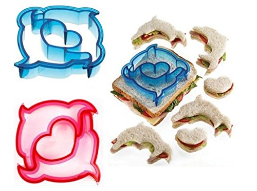 Set of 6 - Adorable Animal Shapes of Sandwich Cutter for Kids - Dinosaur, Dolphin, Elephant, Dog, Butterfly & Train or Star - More Fun, Toy Kids Set - Make Kids Enjoy Lunchtime - Thumbnail 6