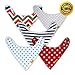 Baby Bandana Drool Bibs Unisex | 5 Pack Gift Set for Newborns to Toddlers | Soft Cotton Front and Absorbent Polyester Back | Adjustable Nickel Free Snaps | Nice Shower Gift