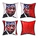 cygnus The Office Prison Mike Flip Sequin Throw Pillow Cover,Magic Reversible Change Color Decorative Pillowcase 16x16 inches (Red Sequin)
