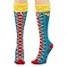 DC Comics Wonder Woman Faux Lace Up Knee High Boot Socks with Cuff