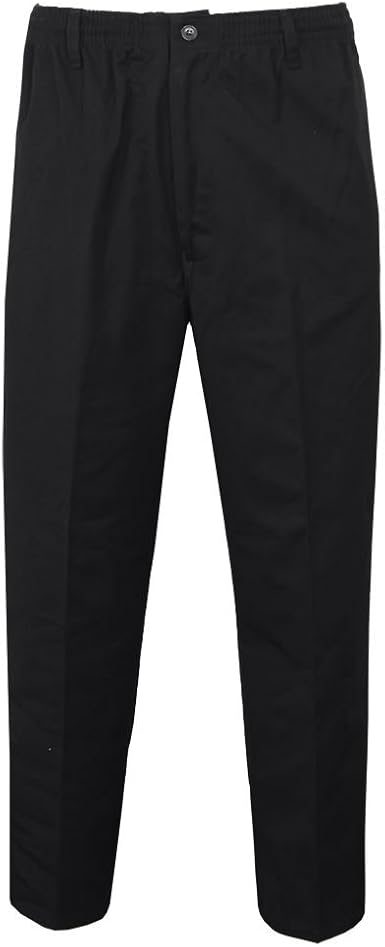 black work trousers elasticated waist