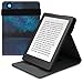kwmobile Cover for Kobo Aura Edition 2 - PU Leather e-Reader Case with Built-in Hand Strap and Stand - Blue/Black
