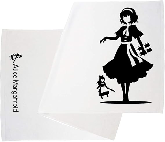 Amazon Co Jp 東方 シルエット アリス マーガトロイド Alice Margatroid ａタイプ フェイス タオル ホワイト 服 ファッション小物