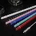 Dakoufish 12 Piece 9 Inch Reusable Plastic Thick Drinking Straws BPA Free Mason Jar Straws transparent small Stripe (9inch 6color)