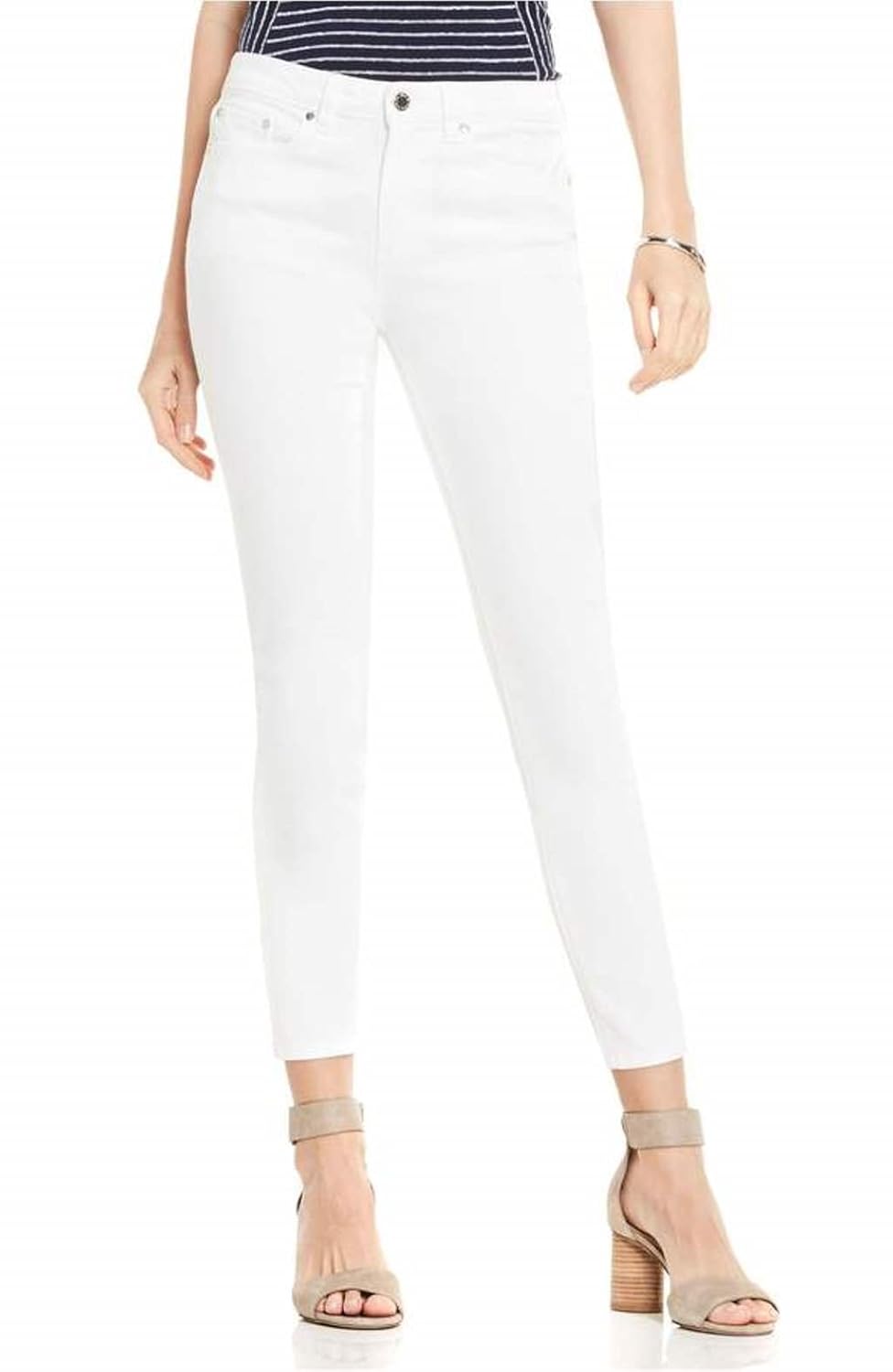 ansh fashion wear women's denim jeans - regular fit denims - full length- white