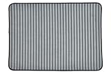 Bone Dry DII Non Slip XX-Large Stripe Pet Cage Mat, 30x45, Absorbent Non Scratch Under Cage Mat for Dogs and Cat, Perfect for Kennels or Crates-Gray