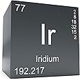 Moderock Iridium Metal Elements Periodic Table, Mirror Finished Density Cubes Collection, Purity 99.95%, Weight 21.5g/0.75Oz (Ir Cubic 10mm/0.39")