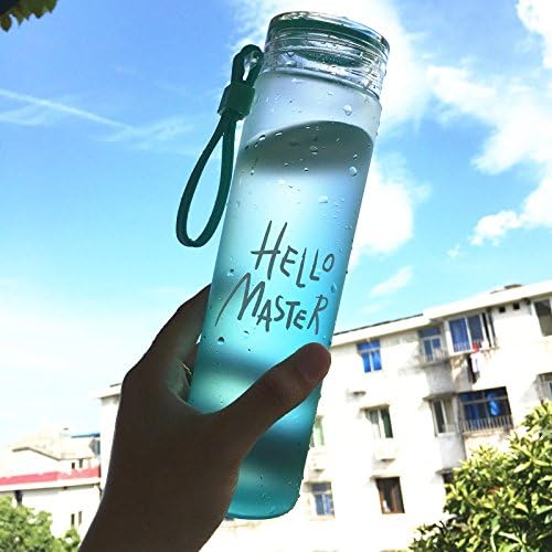 Btftkjbf Tapered Color Heat-Resistant Glass, Large Capacity Portable Water Cup, Creative Tea Cup of Korean Students Cup,A