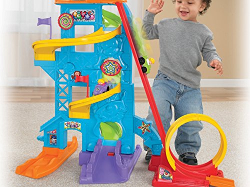 51Vl8KxJ99L - Fisher-Price Little People Loops 'n Swoops Amusement Park [Amazon Exclusive]