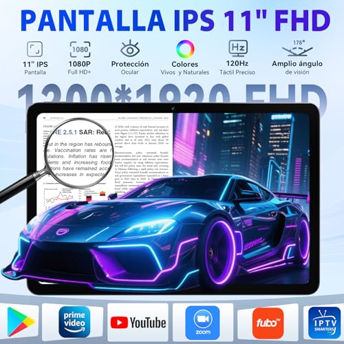 Tablet Infinix XPAD 30E 11 Pulgadas Android 15 8GB RAM: 4+4GB Extendida, 128GB ROM, SIM 4G LTE + Micro SD, Media tek G80, Octa-core, Tutor AI, Control parental, 7200mAh, Con Funda Protector, Deep Blue