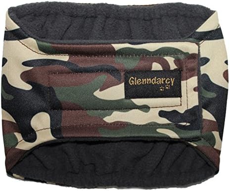 Glenndarcy Male Dog Belly Band - Urine Incontinence - Camouflage XS LONG band only