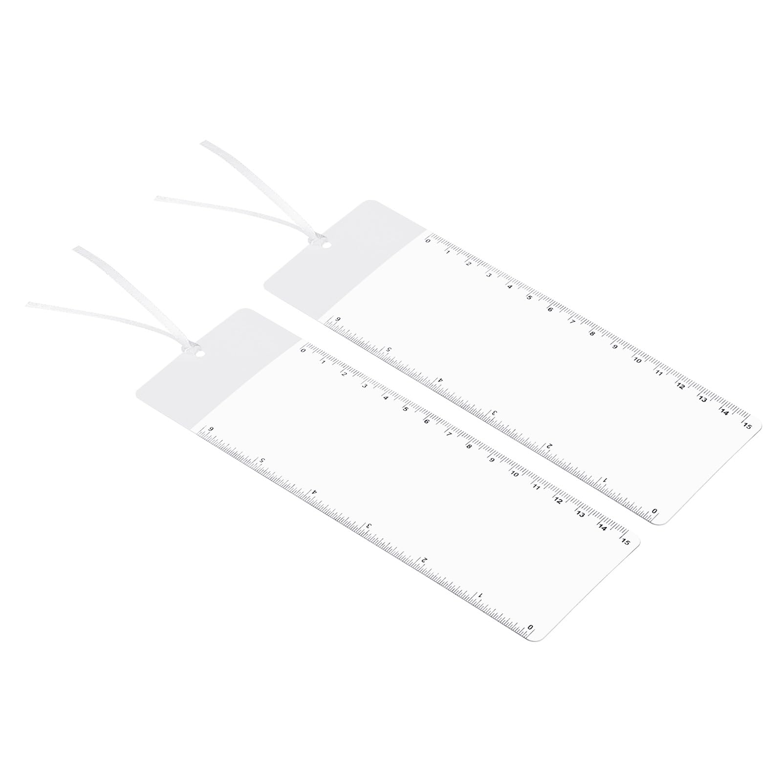 PATIKIL Bookmark Magnifier with Ruler, 2 Pack 3X Magnifying Sheet Page Magnifier Lens for Low Vision People Reading Book Magazine Newspaper, White