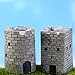 MagiDeal Mini Round Castle Dollhouse Landscape Bonsai Craft DIY Home Garden Decor