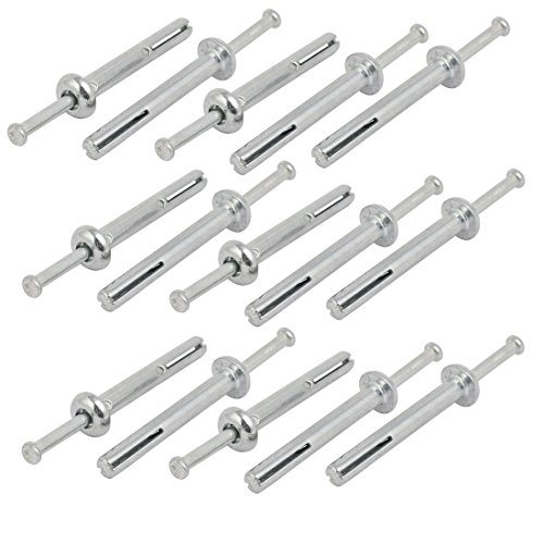 uxcell 1/4-inch Punch Dia 2-inch Depth Zinc Alloy Drive Anchor Silver Tone 15pcs