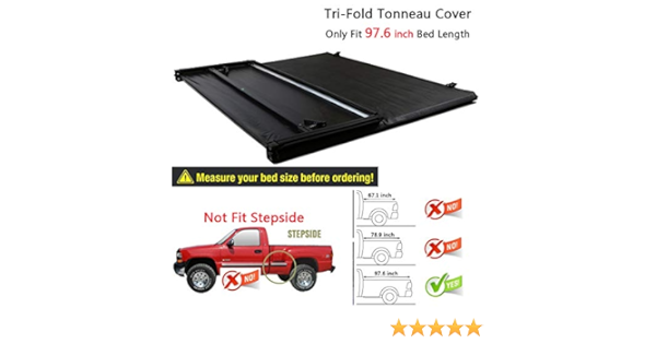 Amazon Com Raftudrive Assembly Lock Tri Fold Tonneau Cover Fit 2015 2019 Ford F150 8 Ft 97 6 Inch Bed Not Fit 5 5 Ft And 6 5 Ft Bed Automotive