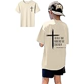 KEEVICI Boys Christian Graphic Tees God Jesus Shirts for Kids Cross Faith Bible Verse Inspirational Religious Cotton T Shirt