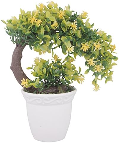 GoodLuck Greenz Premium Quality Artificial Bonsai Plant with Melamine Pot (20 cm x 12 cm x 23 cm, Green, GNZ0021)