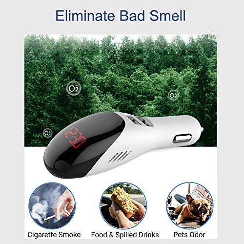 image for Oulin USB Car Charger, 3A Dual USB Port Quick Charge 3.0 2in1 Air Puri