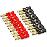 H88-20 Pcs 4mm Audio Speaker Wire Cable Screw Banana Plug Connector P20 # 3100170