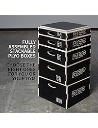 Rep Fitness Caja de madera apilable para entrenamiento de salto, fitness y acondicionamiento   tamaños de caja de 4, 6, 8, 12 pulgadas, totalmente montada