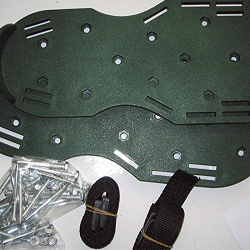 Accreate Practical Garden Metal Nail Construction Industry Scarifier Lawn Aerator Shoes (Black)
