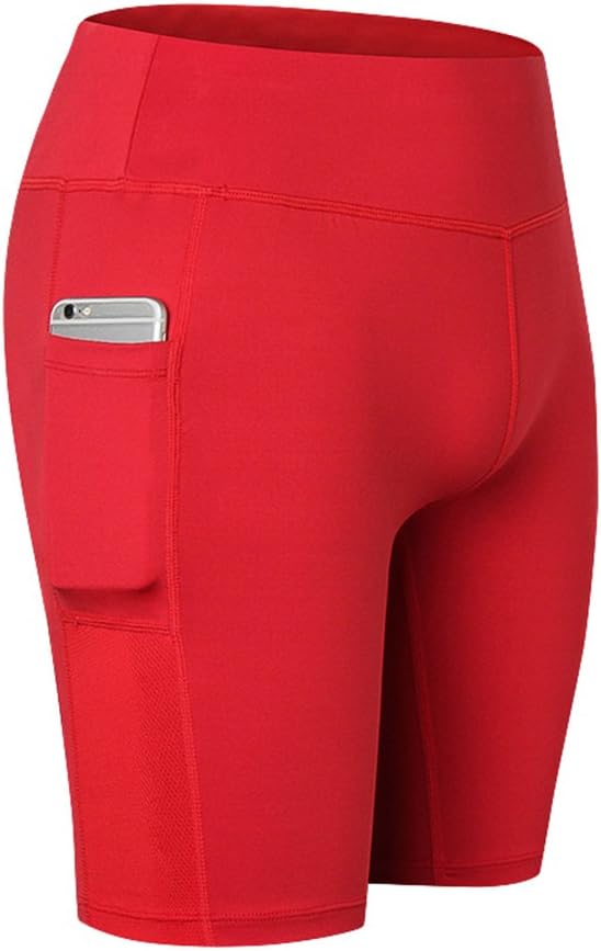 YiJeee Women Yoga Shorts Fitness Running Quick Dry Tight Compression Side Pocket