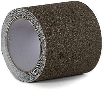 Slip Guard Non-Slip Stair Tape - Indoor & Outdoor Waterproof Safety Steps, 4โ x 15" ft, 80 Grit, Brown