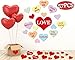 Funnlot 57PCS Valentines Day Floor Clings Valentine Floor Decor Heart Floor Decor Removable Valentines Wedding Floor Decals for Valentines Decoration Wedding Anniversary Party Wall Decals Stickers