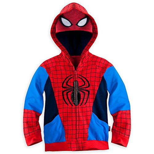 Disney Store Spiderman Costume Zip Front Hoodie Sweat Shirt (5/6)