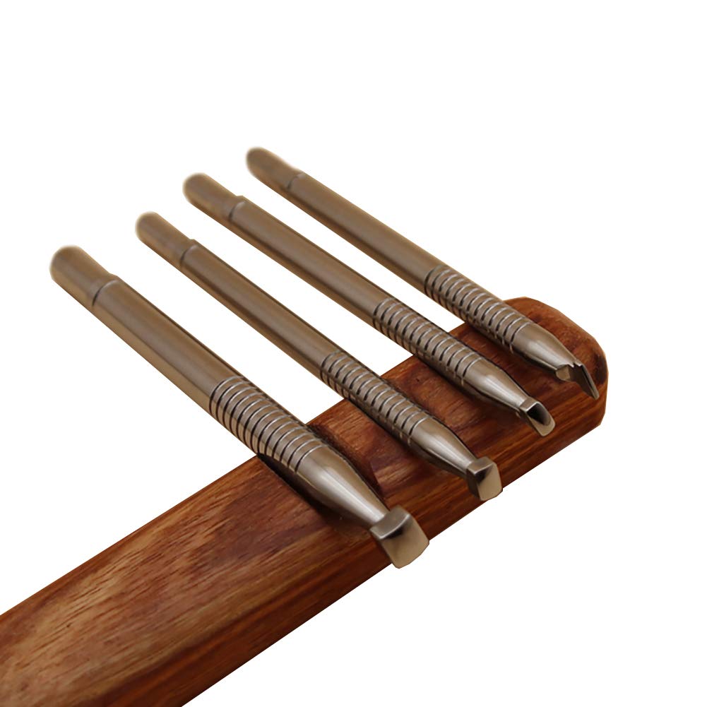 Leather Stamping Tool Carving Tools 304 Stainless Steel Professional Stamp Tools Leather Edge Punch DIY LeatherCrafts (Full Set (XS+S+M+L))