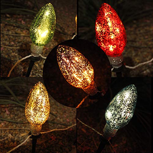 Joiedomi 10 Pack Christmas C9 Pathway Lights Outdoor, 13 Ft Christmas