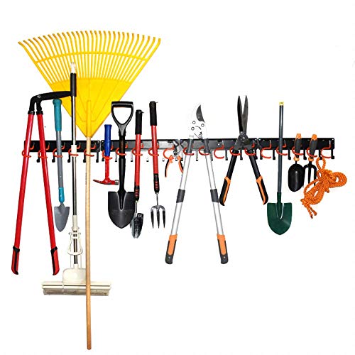 All metal Garden Tool Organizer,68 Inch Garage Organizer,Adjustable