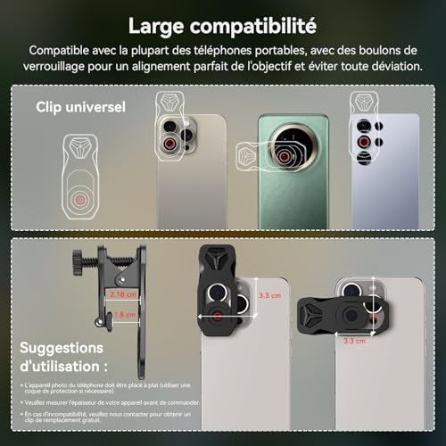 APEXEL Professional Macro Lens for Smartphone HD Macro Smartphone Compatible with iPhone, Pixels, Samsung Galaxy, Huawei, Xiaomi and Most Mobile Phones