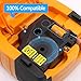 Compatible DYMO Industrial Labels Black on Yellow 18490, Flexible Nylon for DYMO Industrial RhinoPro Label Makers 4200, 5000, 5200, 6000, 1/2