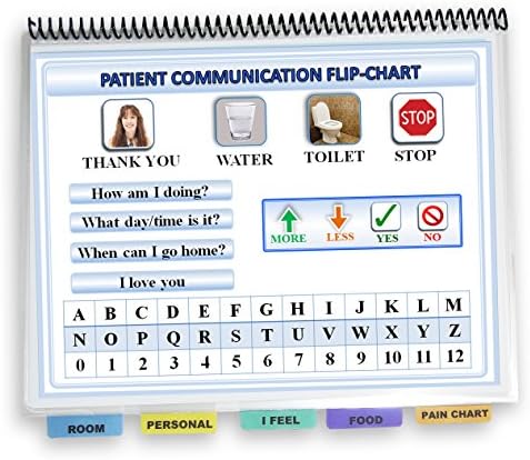 (FREE SHIPPING) Pictures & Words Communication Flip-Chart for stroke, ALS, dementia, Alzheimer’s, expressive aphasia, speech impaired talking disability patients at home/hospital