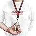 Designer Cute Leather Case for Airpods Come with 16.5in Neck Lanyard 6.3in Wristlet Strap, JANSAE Classic Luxury Protect Case Kits Accessories Compatible with Airpod Charging Case Cover 1/2