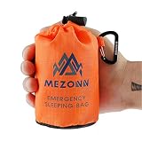 Mezonn Emergency Sleeping Bag Survival Bivy Sack Use as Emergency Blanket Lightweight Sleeping Bag Survival Gear for Outdoor Hiking Camping Keep Warm After Earthquakes, Hurricanes and Other disasters