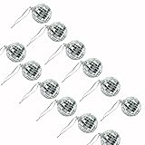 Cosmos ® 12 pcs 1.8 Inch Disco Ball Mirror Party Christmas Xmas Tree Ornament Decoration with Cosmos Fastening Strap