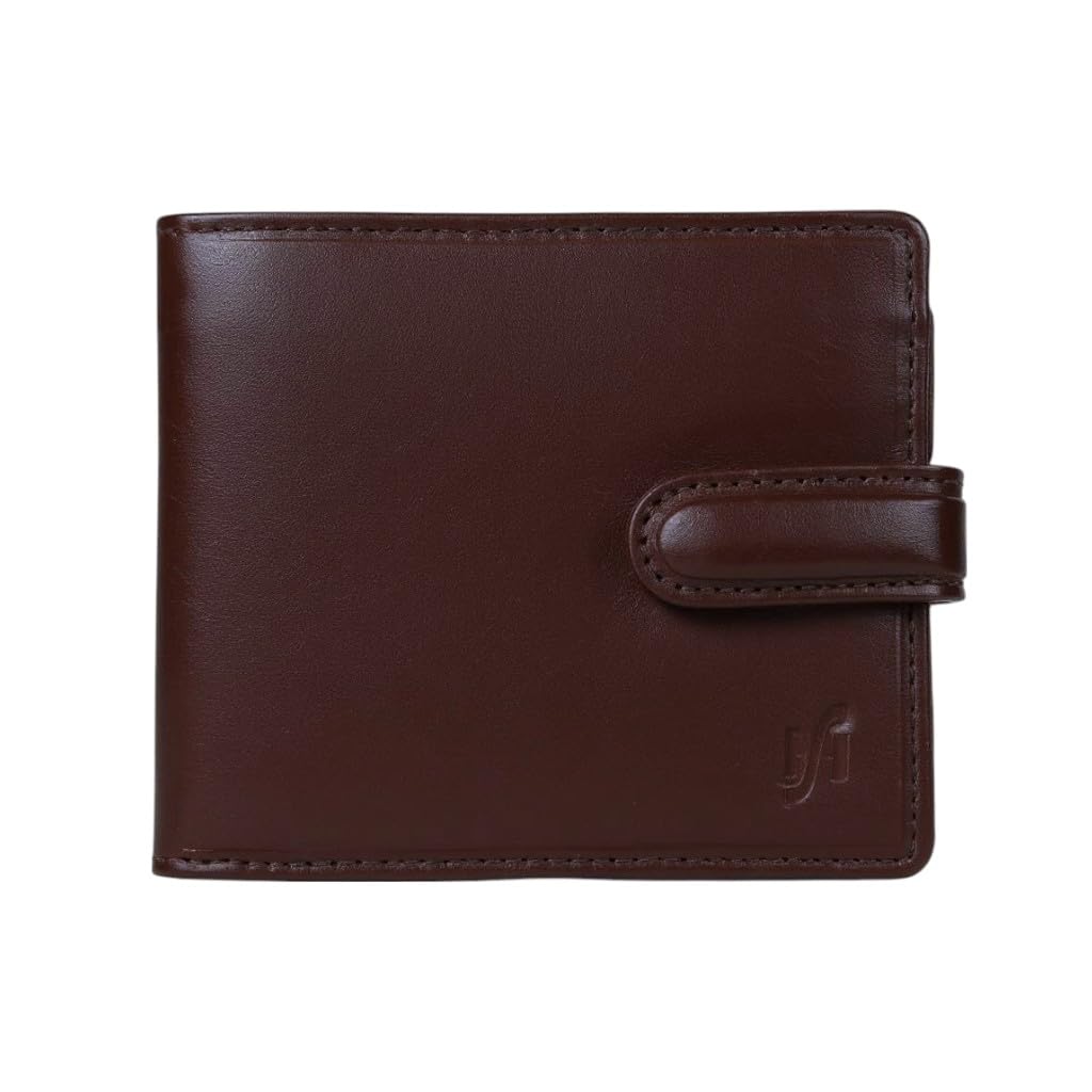 STARHIDE Essentials Slim Genuine Leather Billfold Wallet for Men – RFID Blocking, Slim Bifold Design with Coin Pocket, Gift Box Included – Classic UK Style (Model 5002) (Brown)