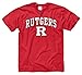 Rutgers Scarlet Knights Adult Arch and Logo T-Shirt - Red
