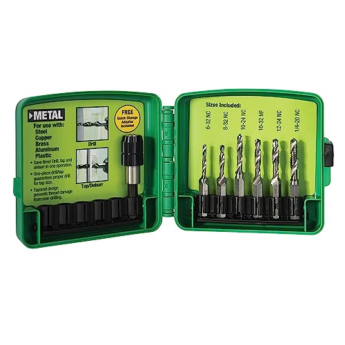 Greenlee DTAPKIT Drill/Tap Kit for Metal, OneStep Drilling, Tapping