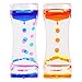 BESTOMZ 2 Pack Liquid Motion Bubbler Timer for Sensory Play, Colored Oil Hourglass Relaxation Toy