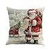 Sothread Christmas Throw Pillowcase Christmas Throw Pillowcase Decor Sofa Cushion Cover Santa Claus 18