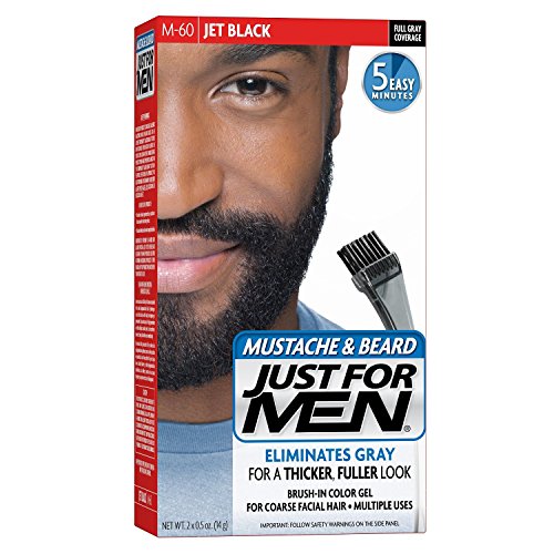 JUST FOR MEN Color Gel Mustache, Beard & Sideburns 115 Jet Black 1 Each (Pack of 11)
