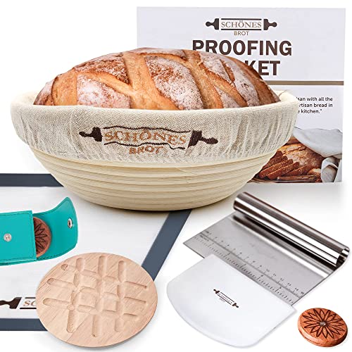 10" Bread Proofing Basket Kit Bread Making Set Brings The Bakery To