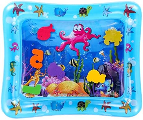 Tummy Time Water Playmat, Inflatable Water Mat for Babies, Perfect Baby Toys for Your Baby's Stimulation and Growth